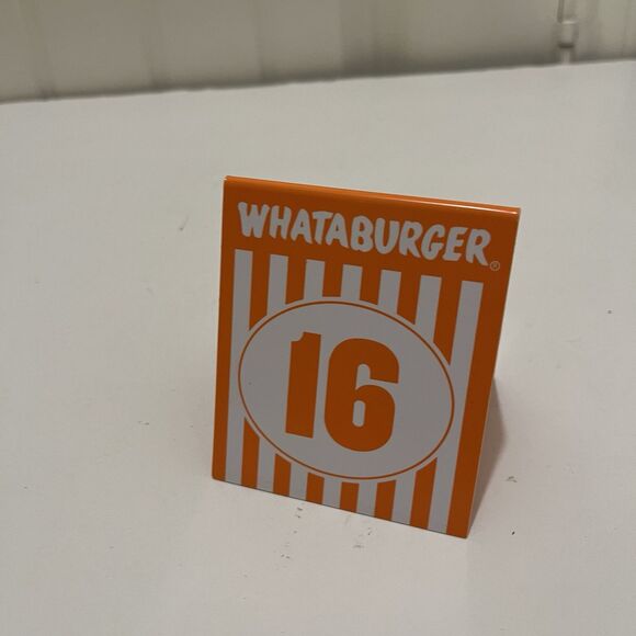 Individual WHATABURGER Restaurant Table Tent Number # 16 - Picture 3 of 7